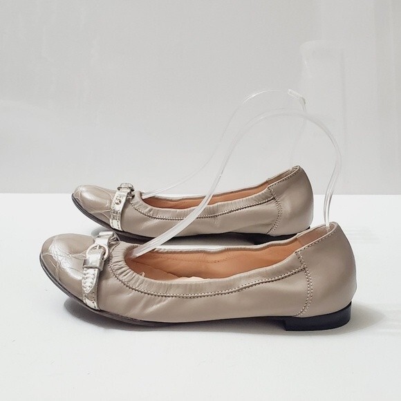 AGL Monika Cap Toe Womens Buckled Slip on Ballet Leather Flats NWOB EU size 36 - Picture 1 of 6